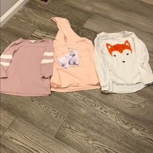 🦊 Polar Bear, Fox and stripe sleeve Shirts 🦊